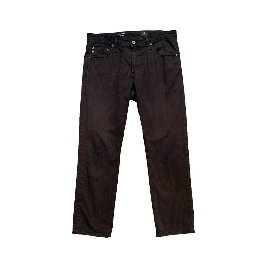AG Adriano Goldschmied Pants Men 32 Dull Black Everett Slim Straight Leg *READ